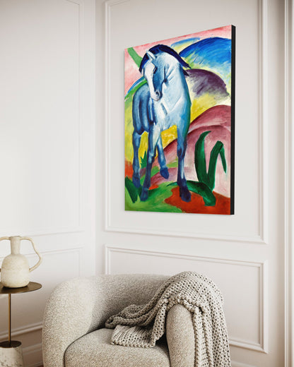 Blue Horse I, 1911 Franz Marc Reproduction 100% Hand Painted Oil on Canvas Painting. Blue Surf Art