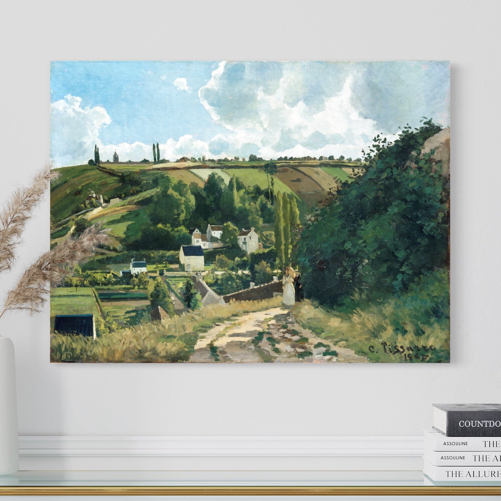 Jalais Hill, Pontoise (1867) Camille Pissarro 100% Hand Painted Art. Blue Surf Art