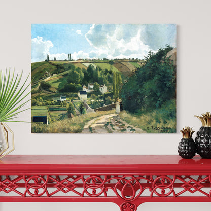 Jalais Hill, Pontoise (1867) Camille Pissarro 100% Hand Painted Art. Blue Surf Art