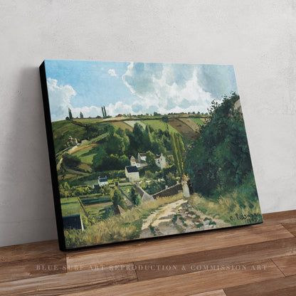 Jalais Hill, Pontoise (1867) Camille Pissarro 100% Hand Painted Art. Blue Surf Art