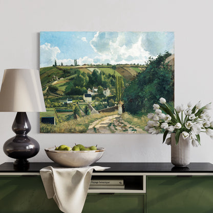 Jalais Hill, Pontoise (1867) Camille Pissarro 100% Hand Painted Art. Blue Surf Art