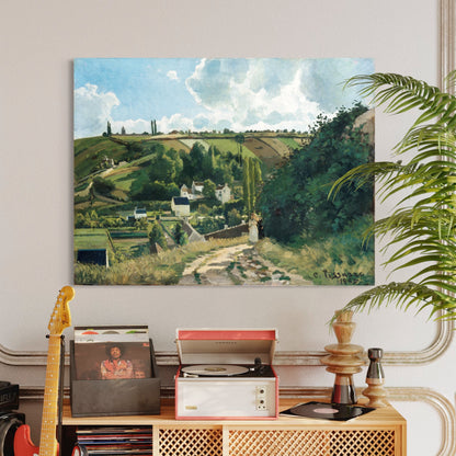 Jalais Hill, Pontoise (1867) Camille Pissarro 100% Hand Painted Art. Blue Surf Art