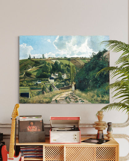 Jalais Hill, Pontoise (1867) Camille Pissarro 100% Hand Painted Art. Blue Surf Art
