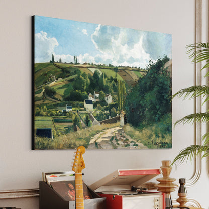 Jalais Hill, Pontoise (1867) Camille Pissarro 100% Hand Painted Art. Blue Surf Art