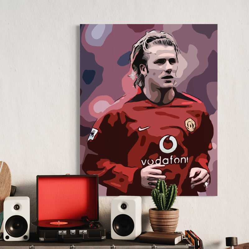 David Beckham Art Painting 100% Hand Painted Oil on Canvas Art - Blue Surf Art