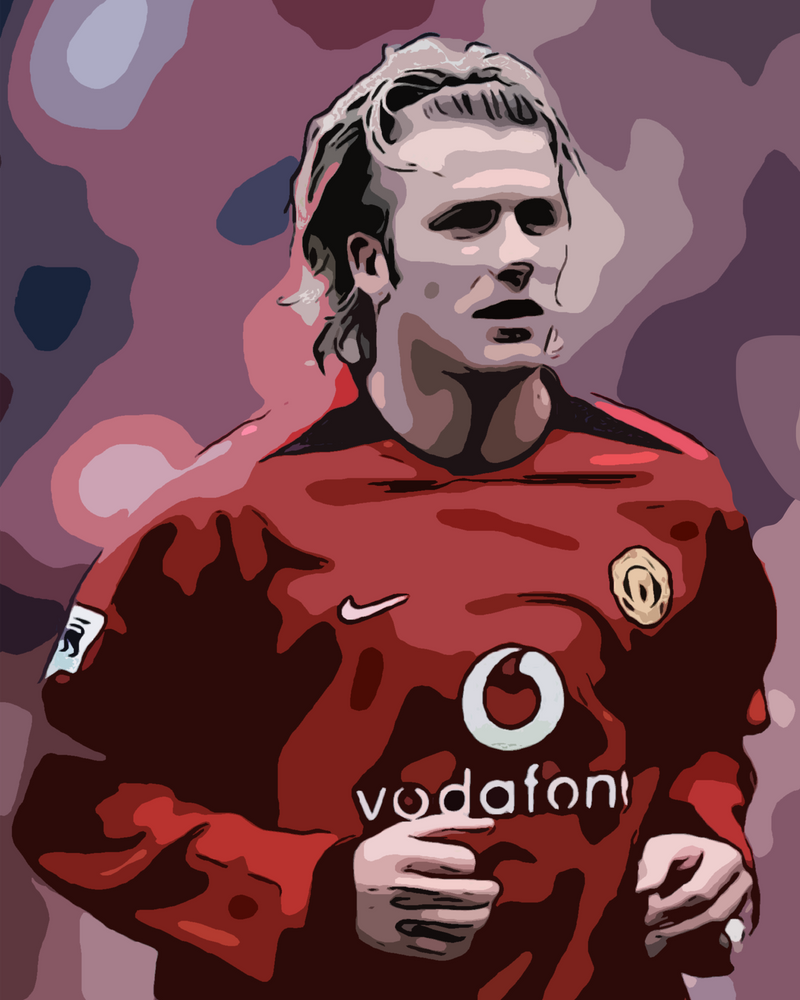 David Beckham Art Painting 100% Hand Painted Oil on Canvas Art. Blue Surf Art