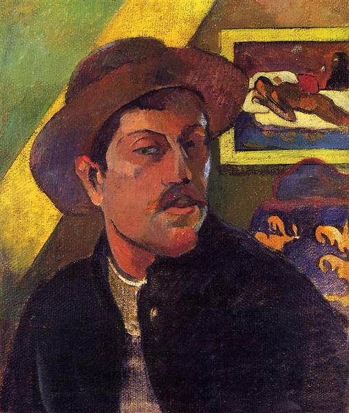 Self Portrait in a Hat Paul Gauguin Museum Quality 100% Hand Painted