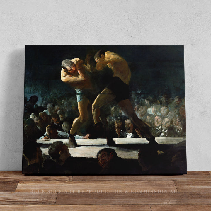 Club Night 1907 George Bellows 100% Hand Painted Oil on Canvas. Blue Surf Art