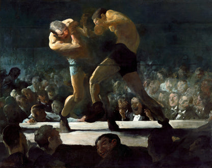 Club Night 1907 George Bellows 100% Hand Painted Oil on Canvas. Blue Surf Art