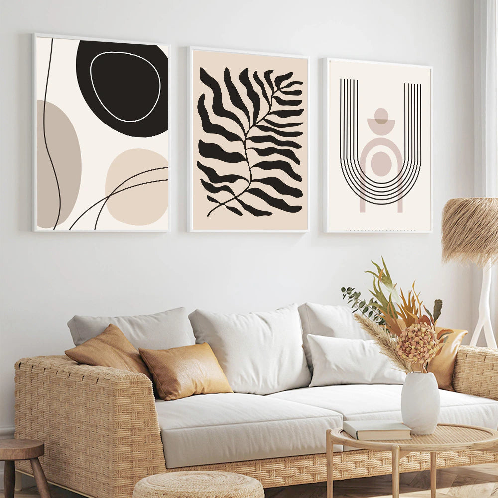A Set of Abstract Print on Canvas a Set of 3 pieces of 40x60cm