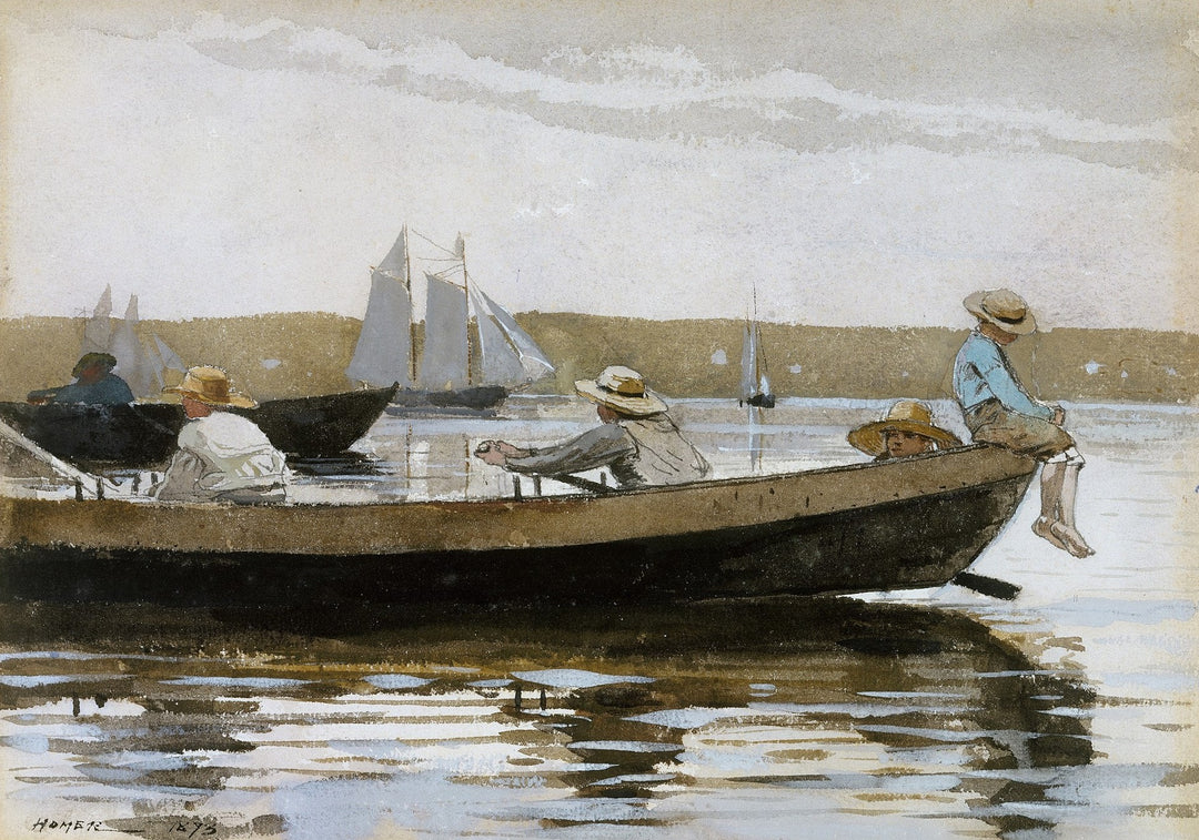Boys in a Dory Painting by Winslow Homer Simple Lifestyle Painting