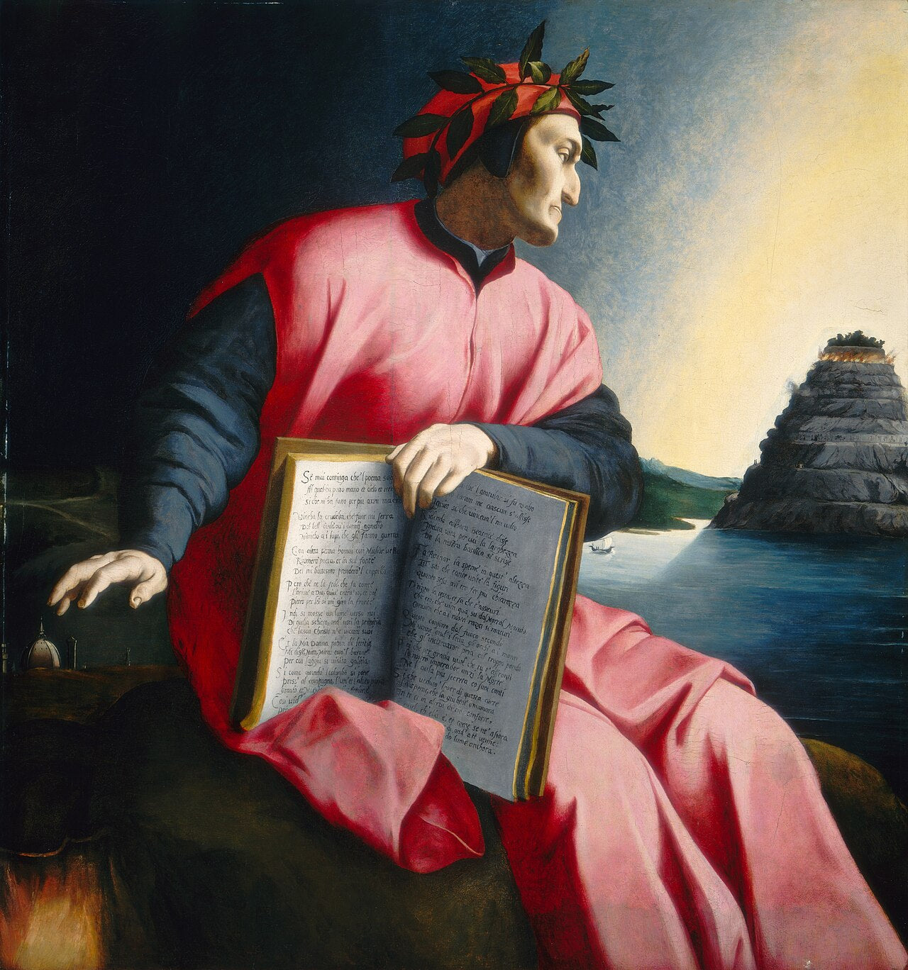 Hand-painted oil on canvas reproduction of the iconic Portrait of Dante Alighieri. Museum-quality Renaissance artwork featuring Italy's greatest poet.