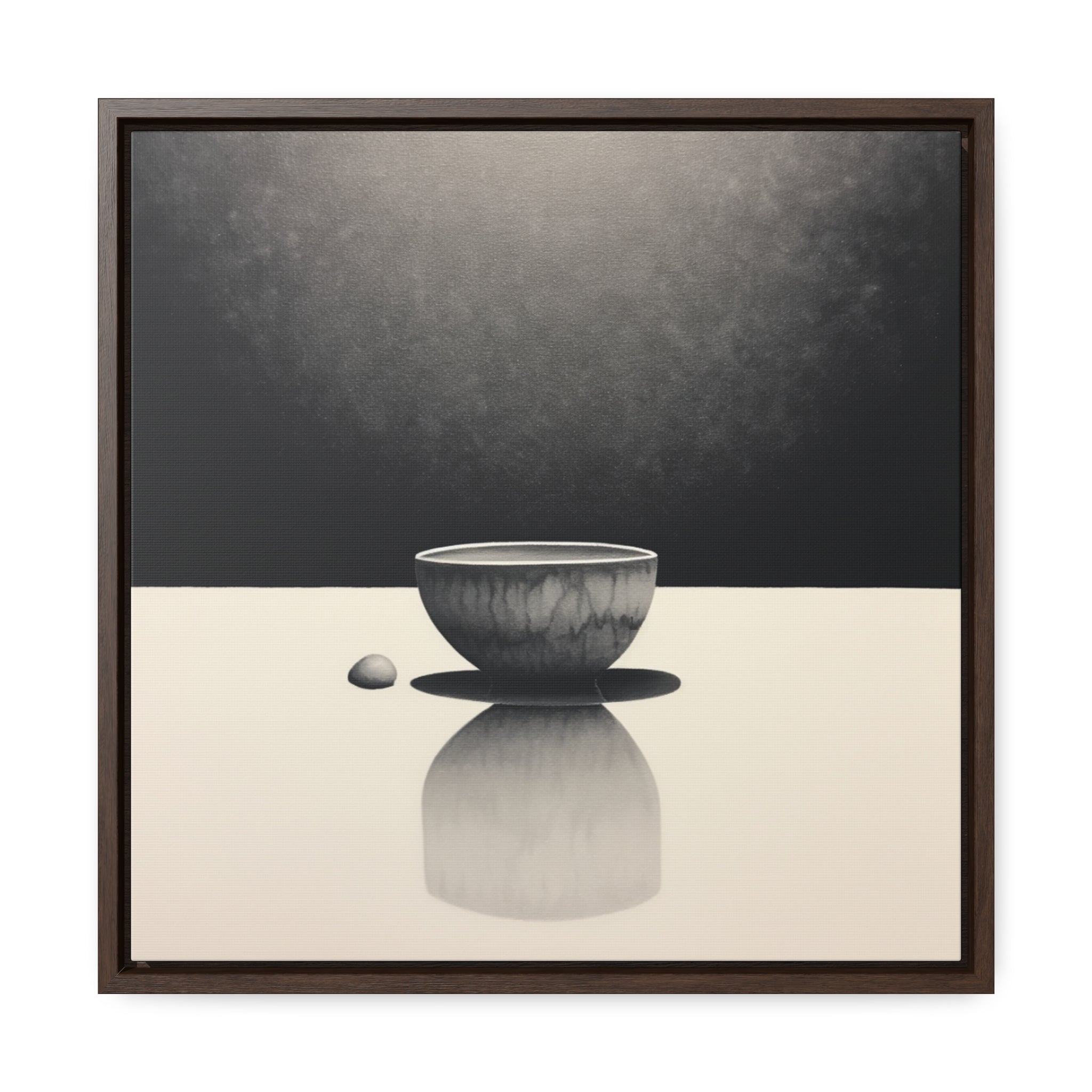 Abstract Art Painting Monochromatic Shadows a Bowl Optical Illusion Paintings Minimalism Gray and Black Abstract Wall Art Gift. Blue Surf Art.-5
