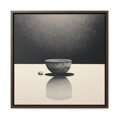 Abstract Art Painting Monochromatic Shadows a Bowl Optical Illusion Paintings Minimalism Gray and Black Abstract Wall Art Gift. Blue Surf Art.-5