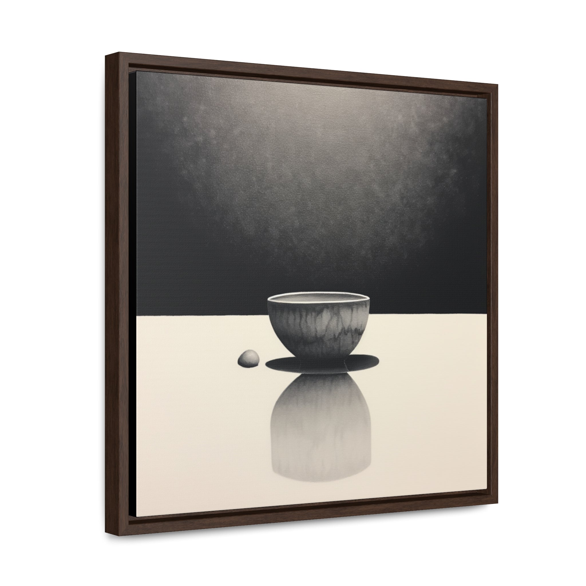 Abstract Art Painting Monochromatic Shadows a Bowl Optical Illusion Paintings Minimalism Gray and Black Abstract Wall Art Gift. Blue Surf Art.-6