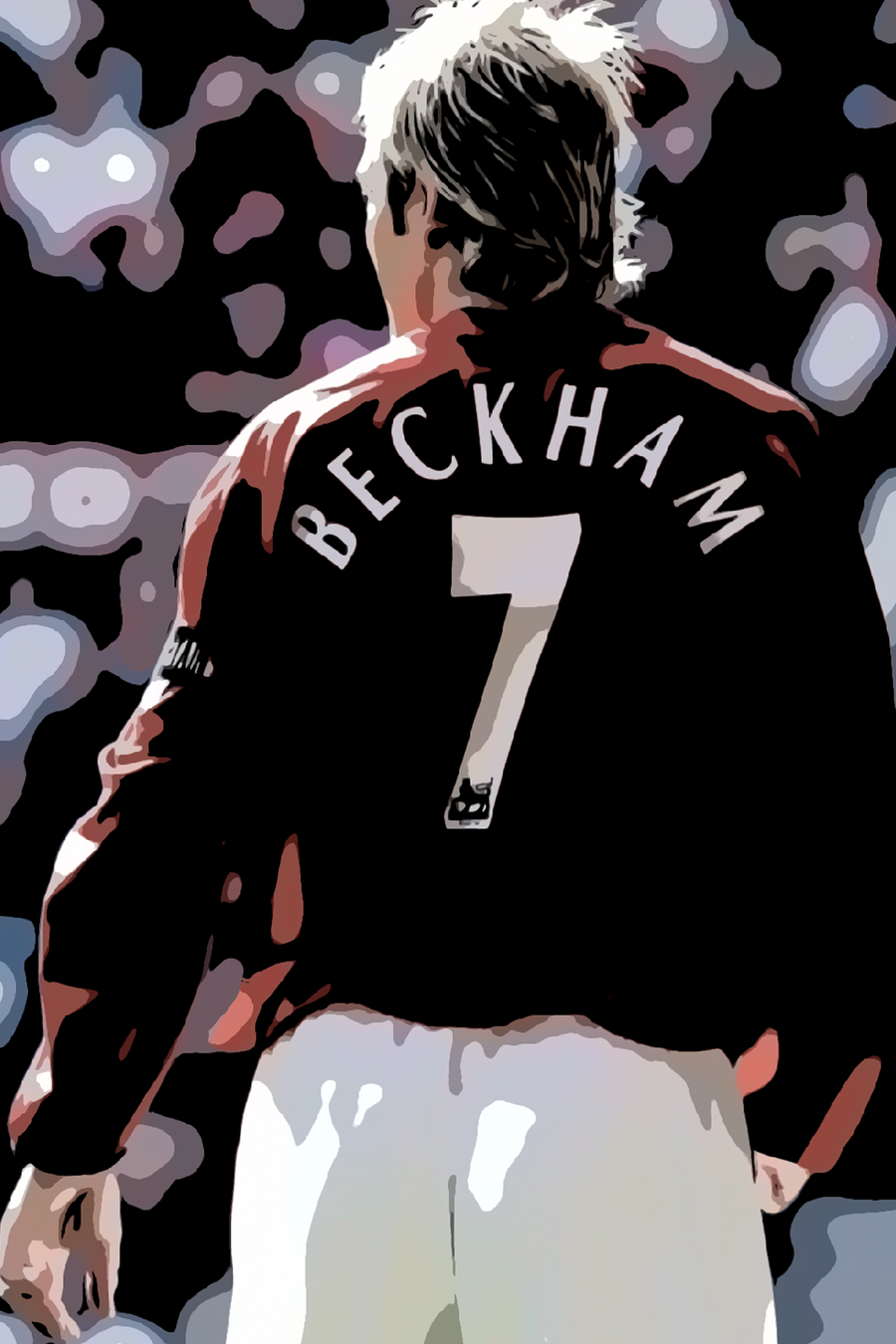 David Beckham's no.7 - 100% Hand Painted Oil on Canvas Art Painting