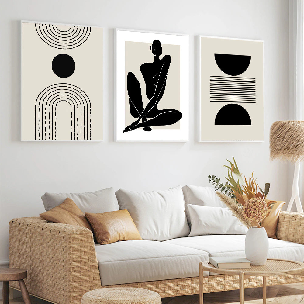 Essence of Simplicity A Minimalist Abstract Masterpiece Print Set