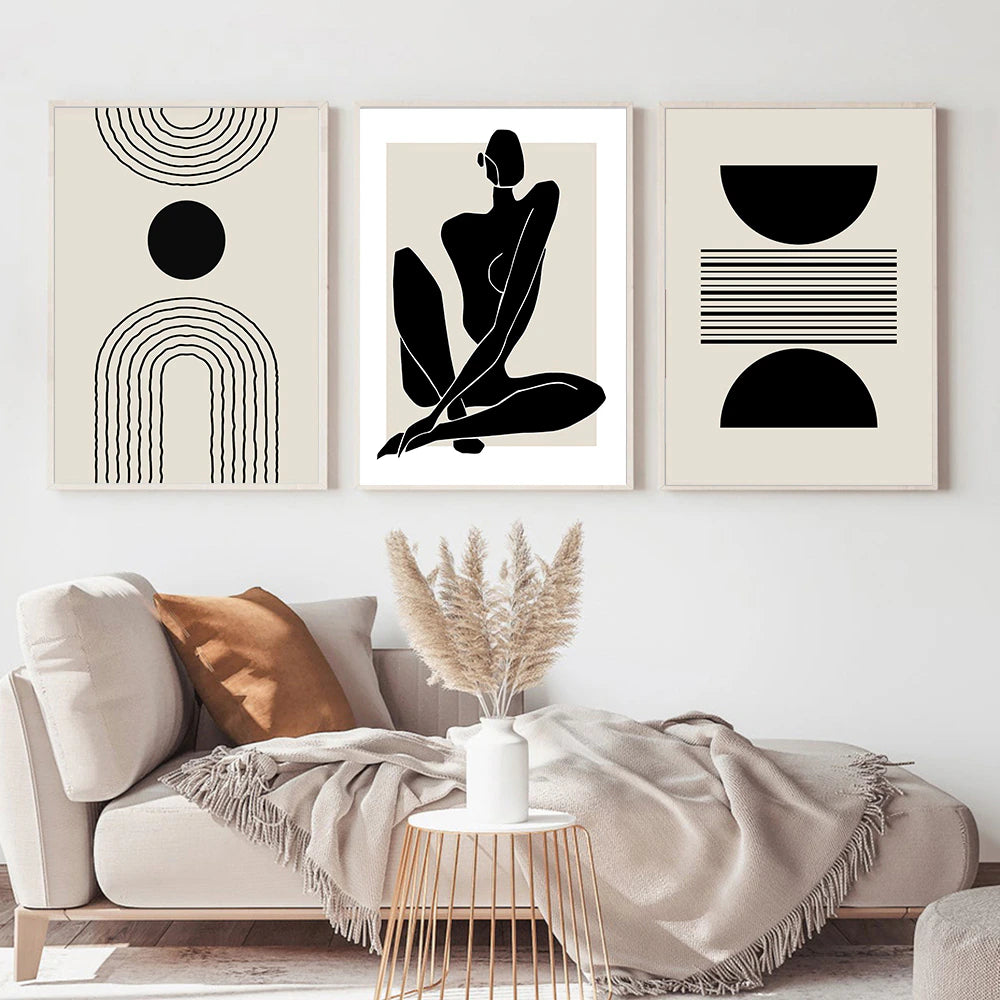 A Minimalist Abstract Masterpiece Print Set Wall Art Print Decor – Blue Surf Art