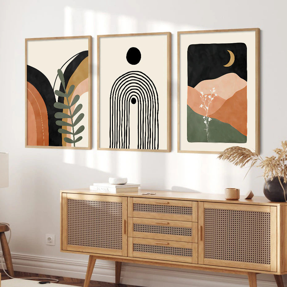 Minimalist Abstract Masterpiece Print Set of 3 pieces of 40x60cm