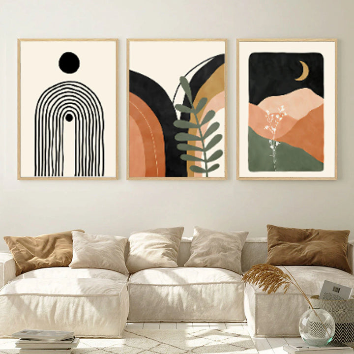 Minimalist Abstract Masterpiece Print Set of 3 pieces of 40x60cm