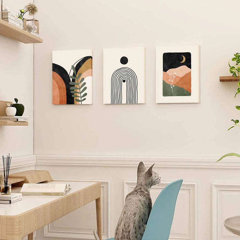 Minimalist Abstract Masterpiece Print Set of 3 pieces of 40x60cm