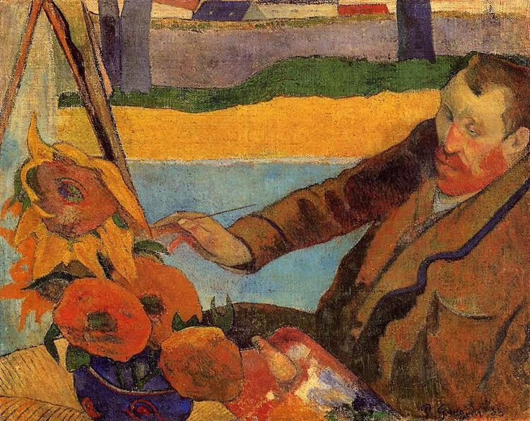Van Gogh Painting Sunflowers Painting by Paul Gauguin - Reproduction