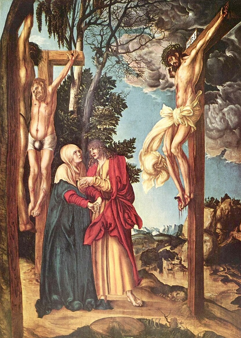 The Crucifixion Lucas Cranach Reproduction 100% Hand Painted Art