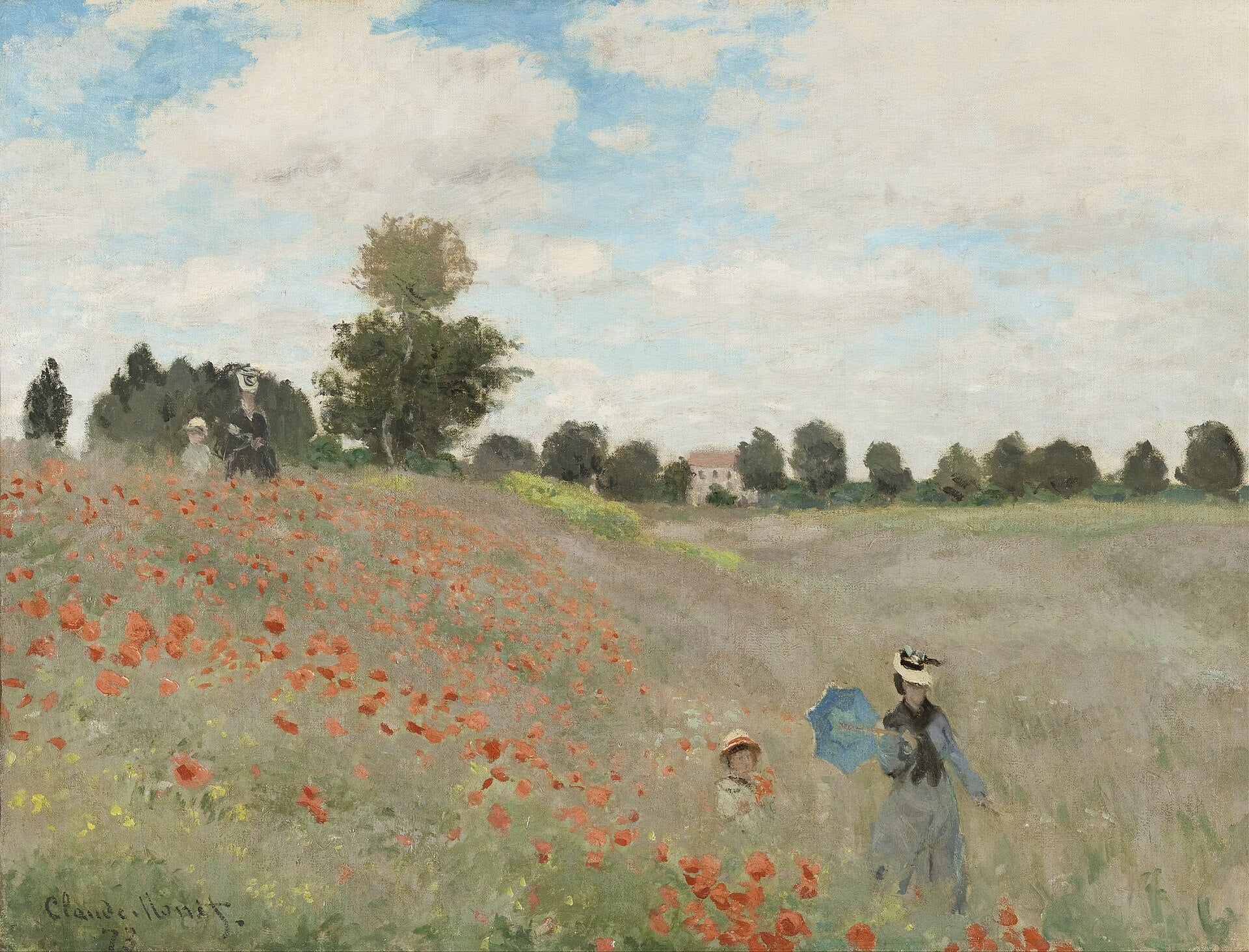 Wild Poppies, near Argenteuil by Claude Monet I Reproduction 