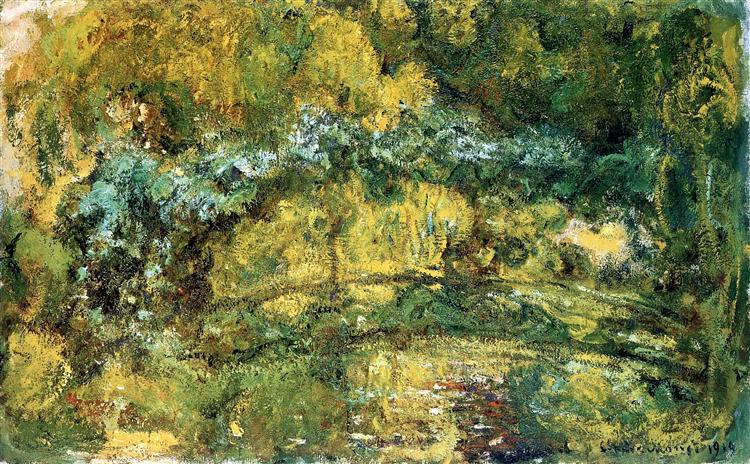 Footbridge over the Water-Lily Pond by Claude Monet | Reproduction