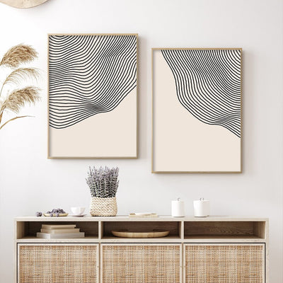 Minimalist Abstract Masterpiece Lines Print Set Size 40x60cm