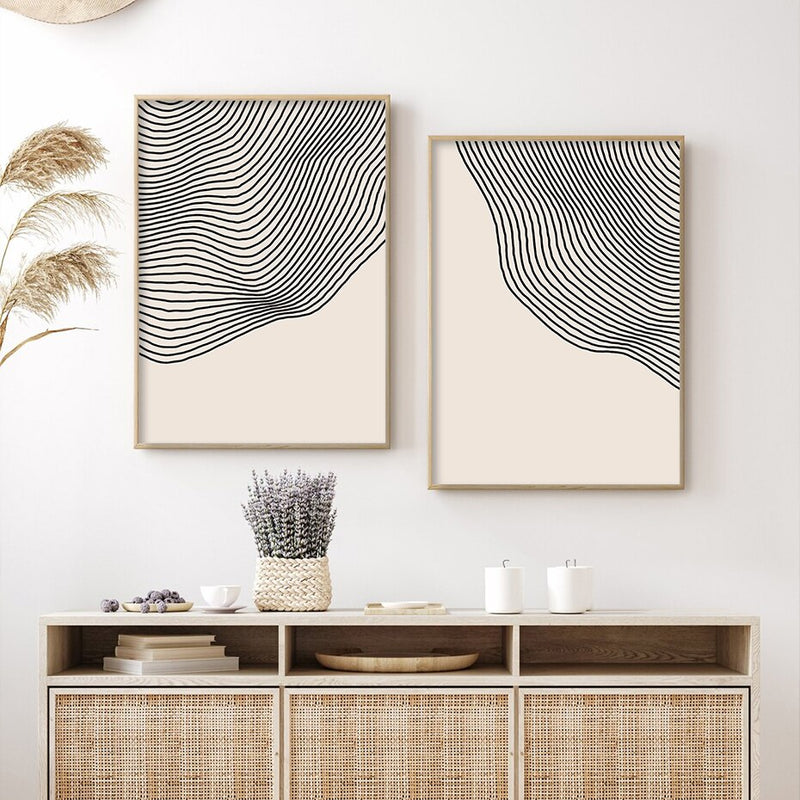 Minimalist Abstract Masterpiece Lines Print Set Size 40x60cm