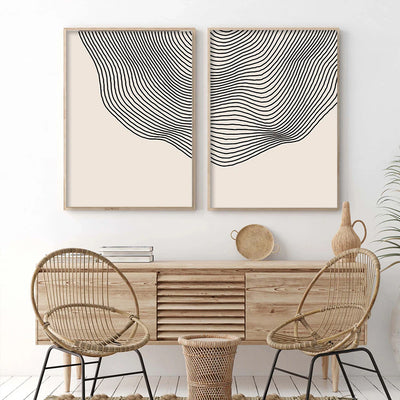 Minimalist Abstract Masterpiece Lines Print Set Size 40x60cm