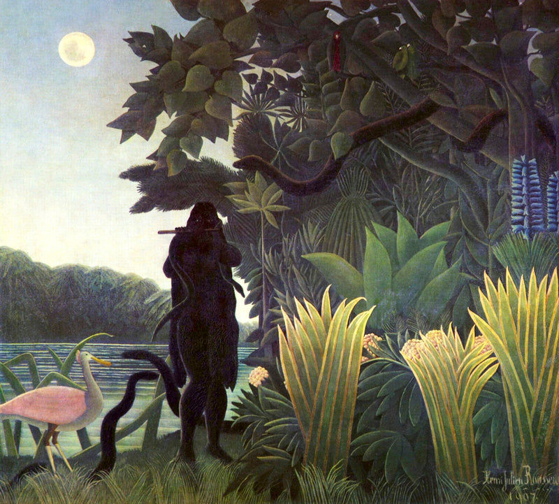 The Snake Charmer (1907) Henri Rousseau Wall Art Gift Canvas Art Painting