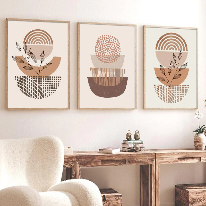 Minimalist Abstract Masterpiece Print Set of 3 Canvases of 40x60cm