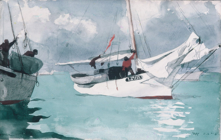 Fishing Boats, Key West Painting by Winslow Homer