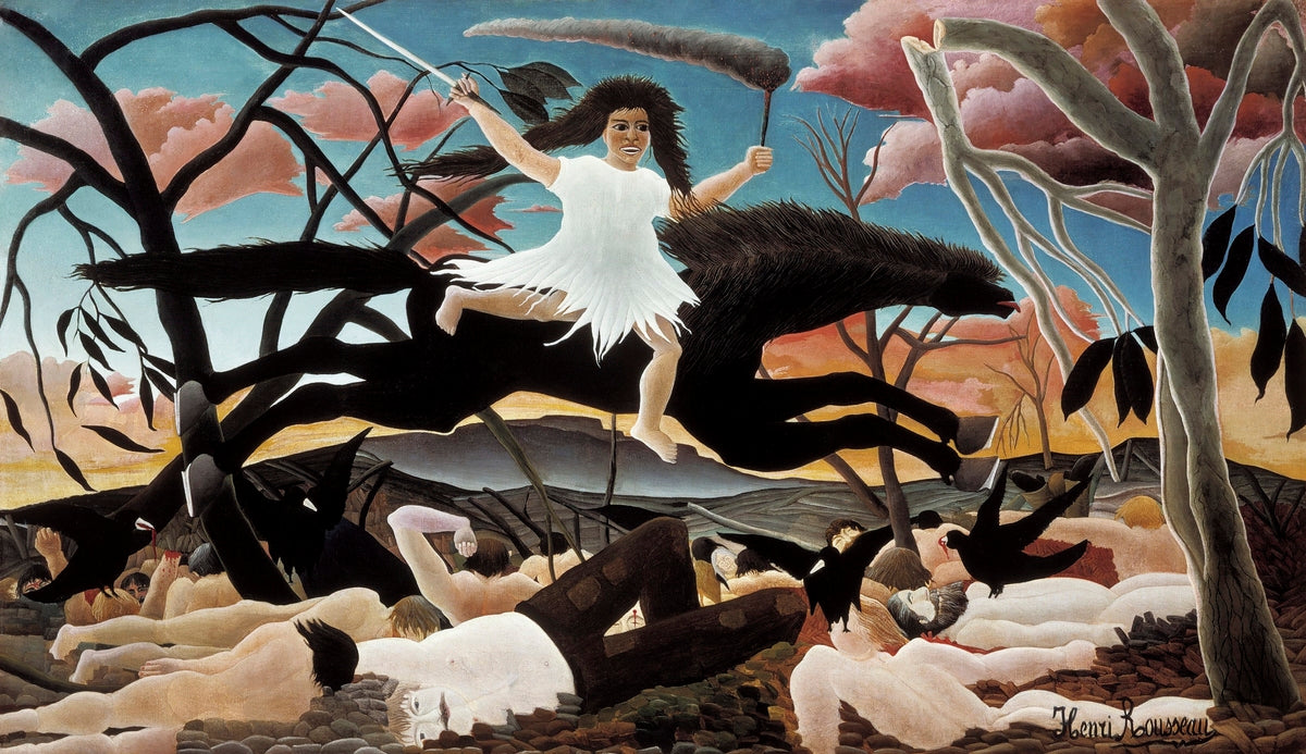 War (La Guerre) (1894) Henri Rousseau Wall Art Gift Canvas Art Painting