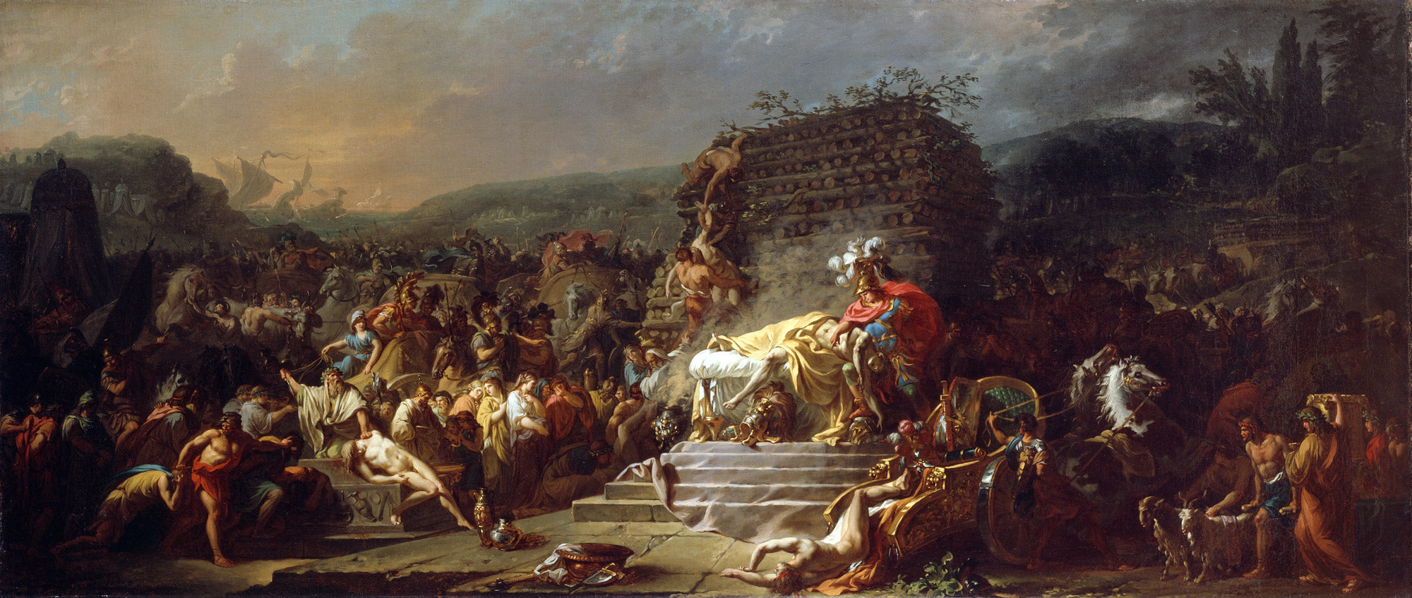 Museum-quality hand-painted reproduction of David’s Funeral Games of Patroclus (1778). Multiple sizes, photo preview, global shipping.