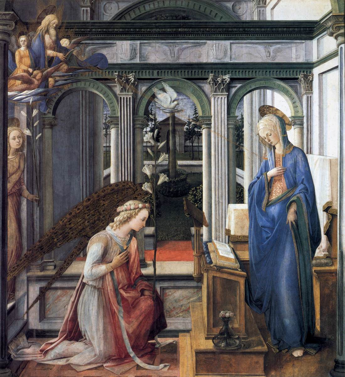 Annunciation (Lippi, Munich) by Filippo Lippi I Museum Quality Reproduction