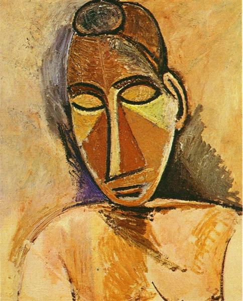 Nude (Bust) Painting by Pablo Picasso's African Period