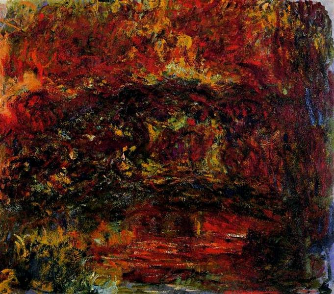 Discover Claude Monet’s dramatic late-period masterpiece The Japanese Bridge in a handmade oil on canvas reproduction with worldwide shipping.