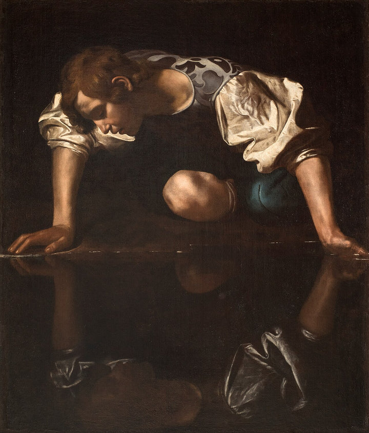 Narcissus Painting by Caravaggio