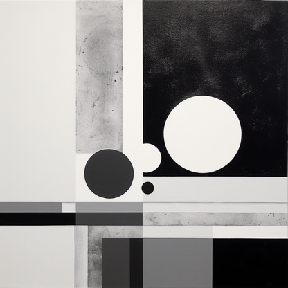 Black and White Abstract Painting Circles Art Suprematist Geometric Shapes Art Chromatic Minimalism Home Decor Modern Art for Sale Gift Art. Blue Surf Art .com