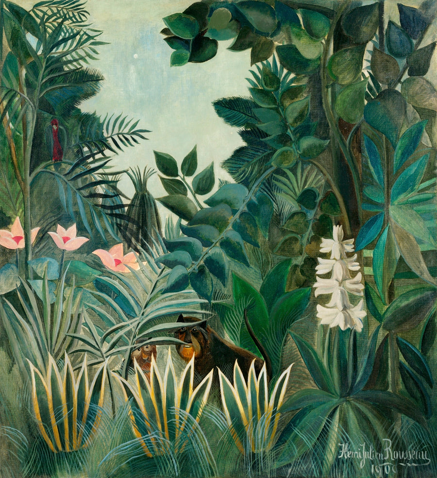 The Equatorial Jungle (1909) Henri Rousseau Wall Art Gift Canvas Art Painting