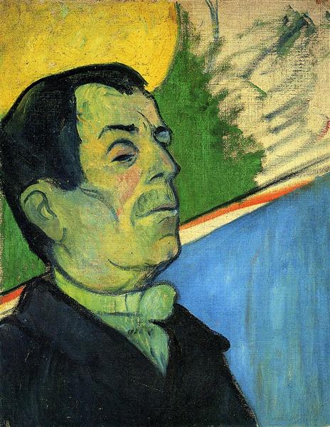 Portrait of a man wearing a lavalliere by Paul Gauguin Reproduction