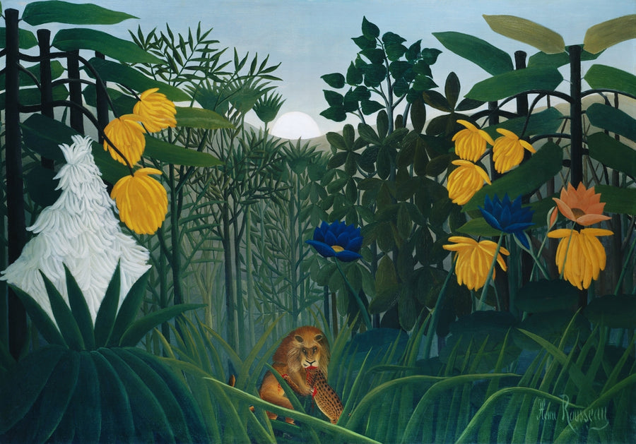 The Repast of the Lion (1907) Henri Rousseau Wall Art Gift Canvas Art Painting