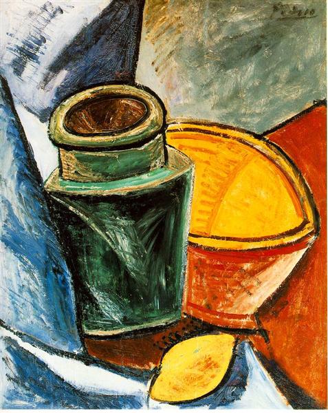 Still Life with Lemons Painting by Pablo Picasso's African Period