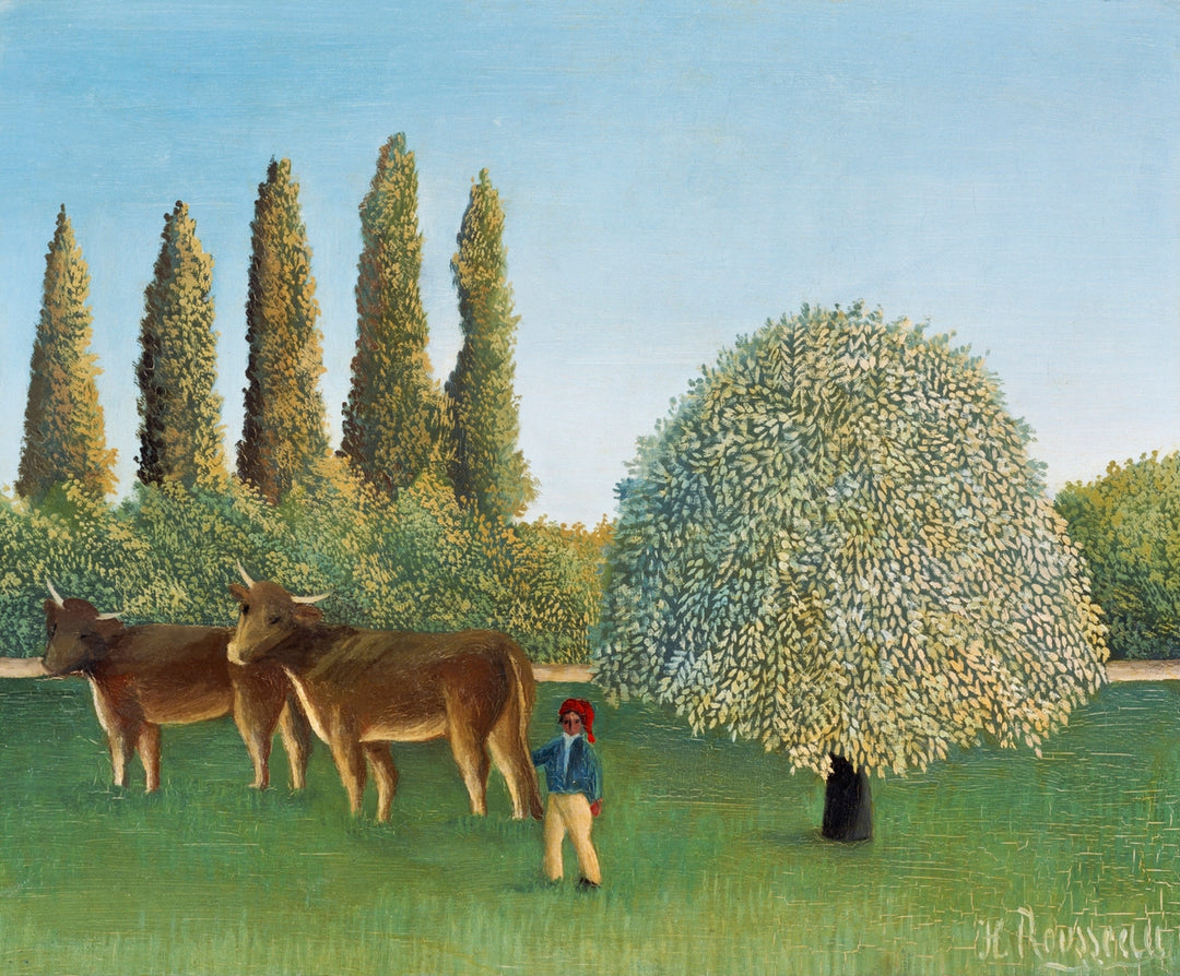 Meadowland (The Pasture) (1910) Henri Rousseau Wall Art Gift Canvas Art Painting
