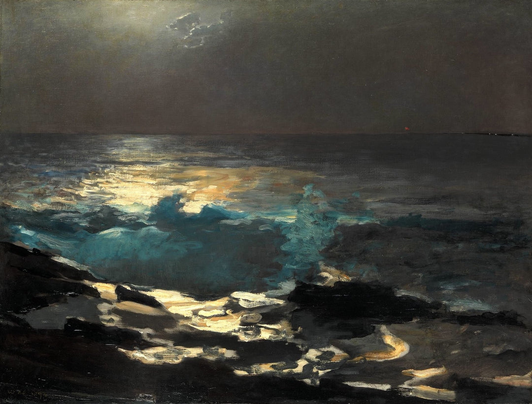 Moonlight, Wood Island Light Painting by Winslow Homer