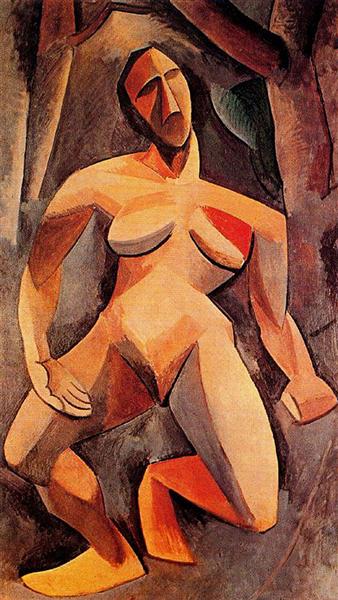 A driade (Nude in the forest) Painting by Pablo Picasso's African Period