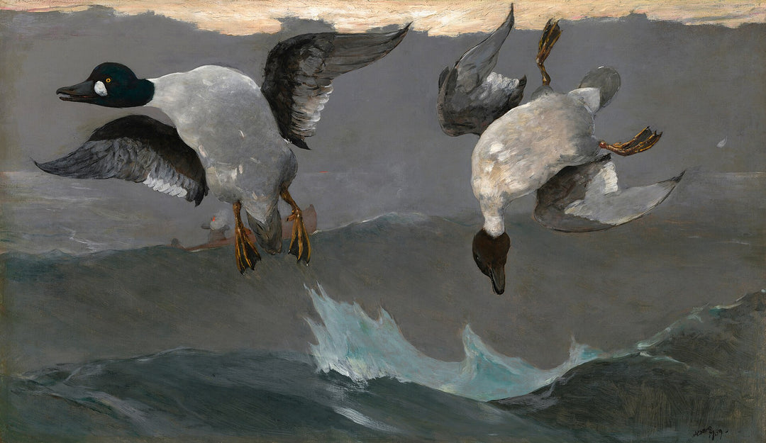 Right and Left Painting by Winslow Homer Sea Animal Art